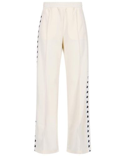 Golden Goose Side Stripe Trousers - Natural
