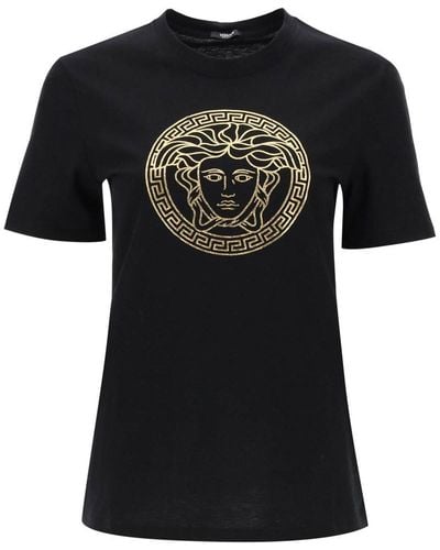 Versace Medusa Crew Neck T Shirt - Black