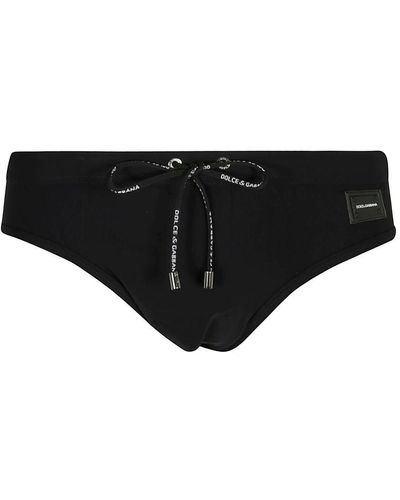 Dolce & Gabbana Logo Swim Briefs - Black