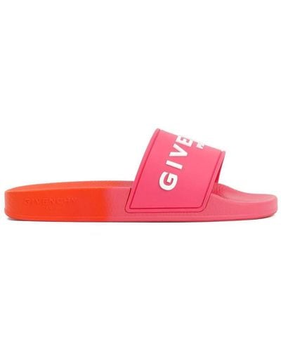 Givenchy Logo-debossed Moulded-footbed Slides - Pink
