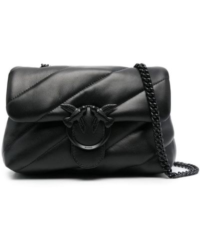 Pinko Small Love Puff Leather Bag - Black