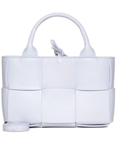 Bottega Veneta Candy Arco Tote Leather Bag - White