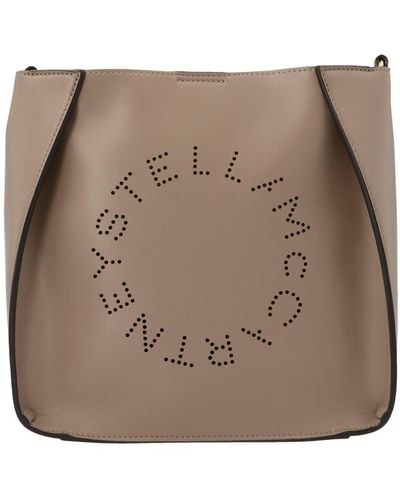 Stella McCartney 'stella Logo' Mini Crossbody Bag - Brown