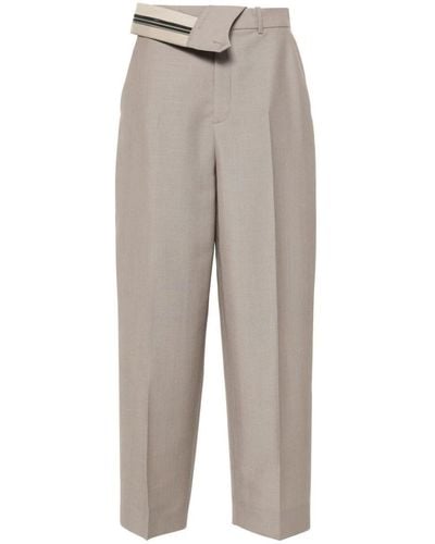 Fendi Mohair Pants Asymmetrical Waist - Grey