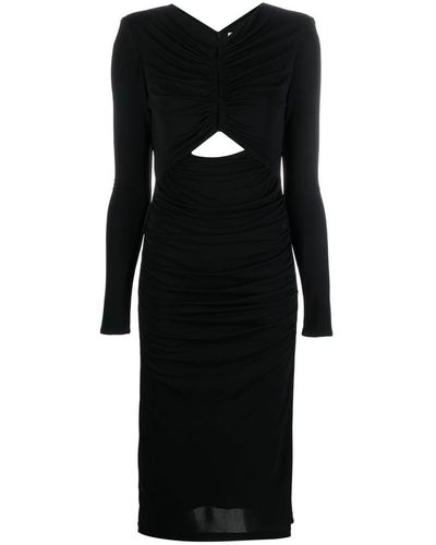 Roland Mouret Midi Dress With Cut Out - Black