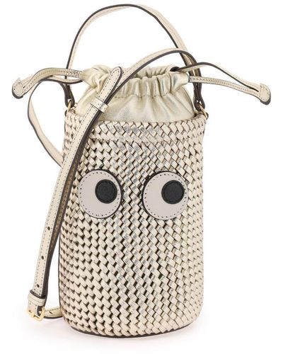 Anya Hindmarch Mini Eyes Crossbody Bag - White