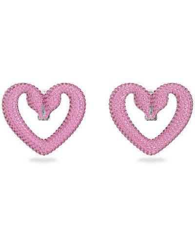 Swarovski 'una' Clip Earrings - Pink