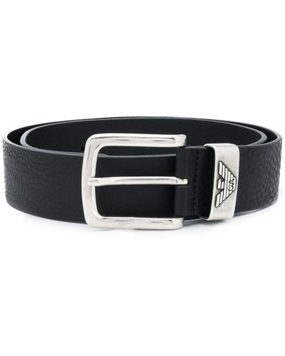 Emporio Armani Logo Plaque Belt - Black