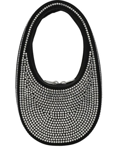 Coperni 'crystal-embellished Mini Swipe Bag' Handbag - Black