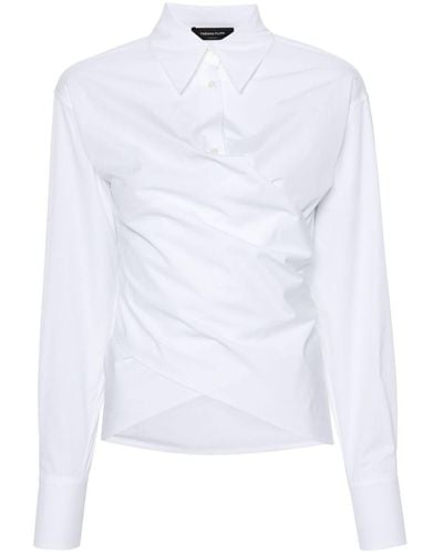 Fabiana Filippi Crossed Detail Cotton Shirt - White