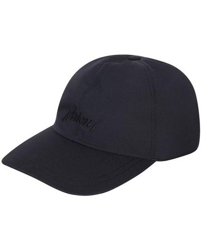Brioni Logo Cap Hats - Black