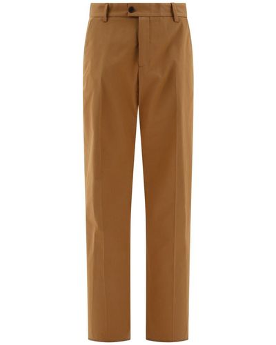 Alexander McQueen Alexander Mc Queen Tailored Trousers With Back Logo - Brown