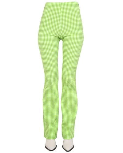 MSGM Plaid Pattern Pants - Green
