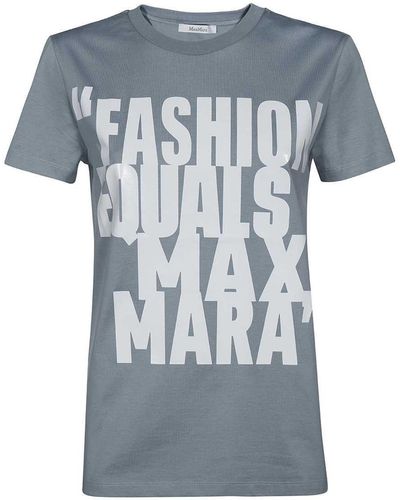 Max Mara Gerard Cotton T-shirt - Blue