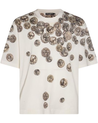 Dolce & Gabbana Beige Cotton T-shirt - Natural