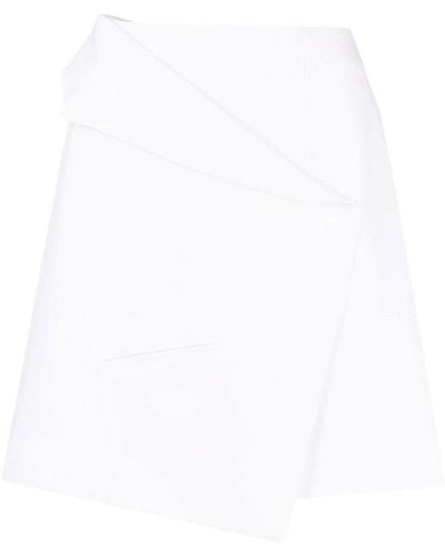 Alexander McQueen Asymmetric Miniskirt - White