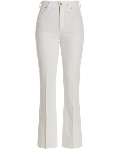 Brunello Cucinelli Cigarette-Style Jeans - White