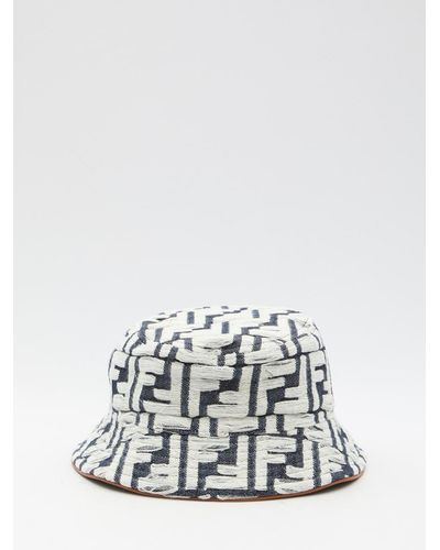 Fendi Ff Bucket Hat - White