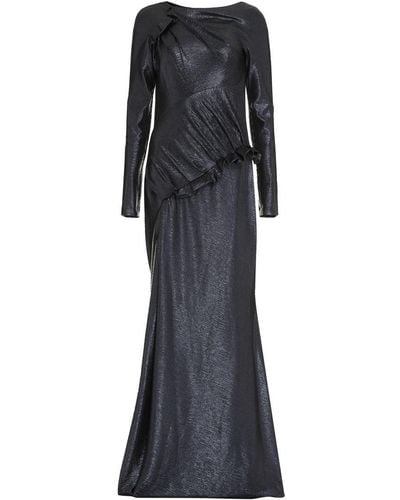 Talbot Runhof Draped Dress - Black