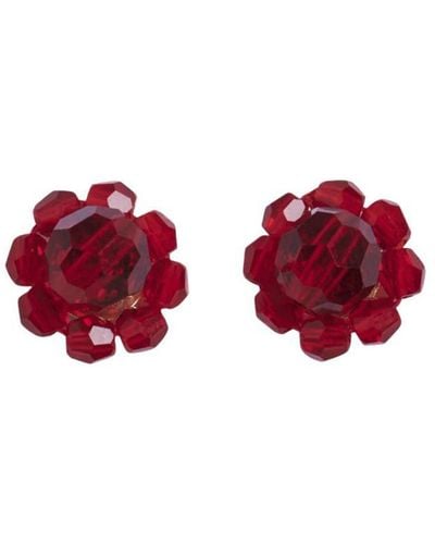 Simone Rocha Mini Daisy Stud Earring Accessories - Red