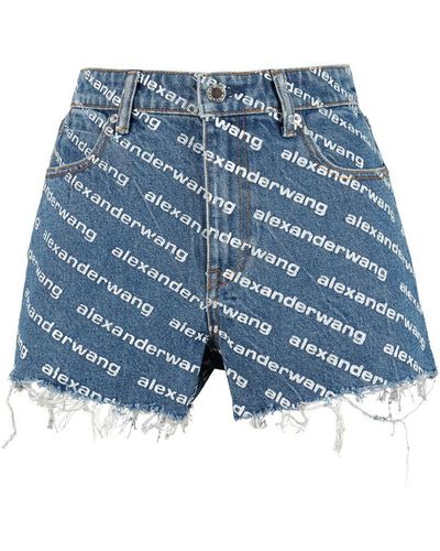 Alexander Wang Bite Denim Shorts - Blue