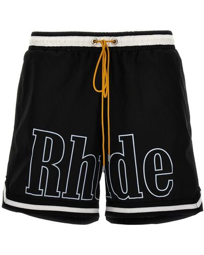 Rhude ' Basketball' Swim Shorts - Black