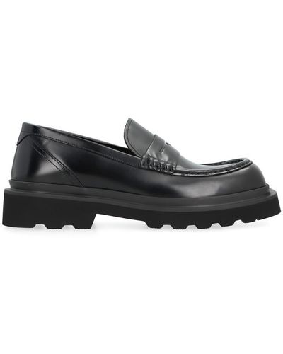 Dolce & Gabbana Calfskin Loafers - Black