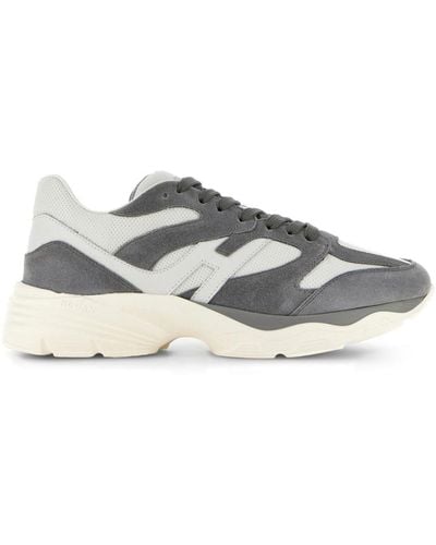 Hogan H665 Leather Sneakers - Gray