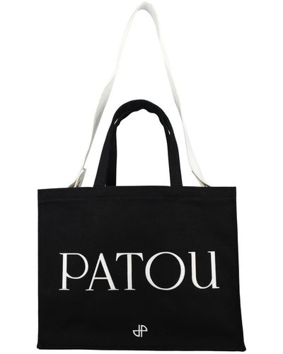 Patou Logo Tote - Black