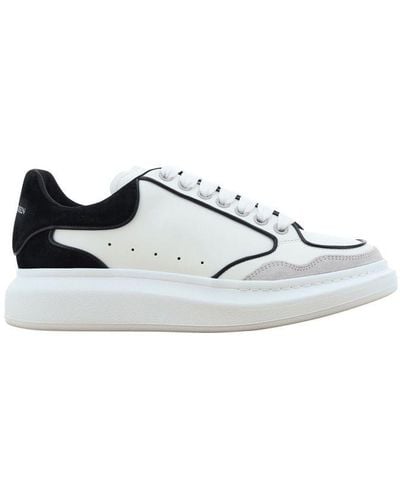 Alexander McQueen Oversized Panelled Leather Sneakers - White