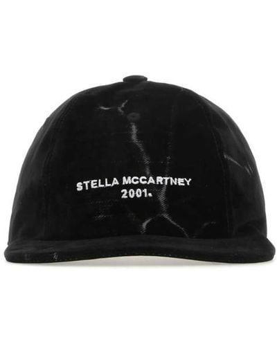 Stella McCartney Velvet Baseball Cap - Black