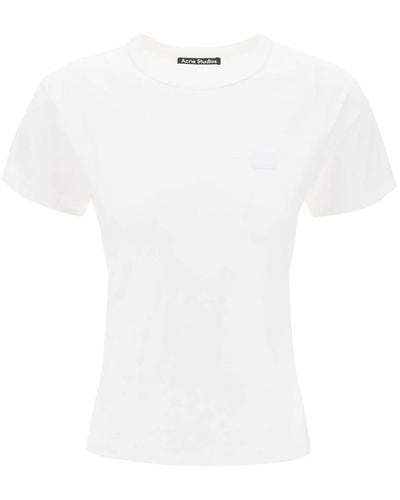 Acne Studios Crew-Neck T-Shirt With Logo Patch - White