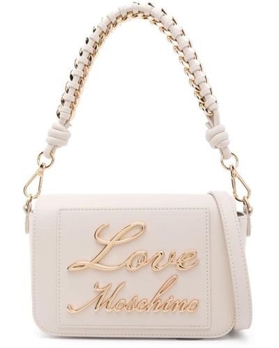 Love Moschino Logo-lettering Shoulder Bag - White