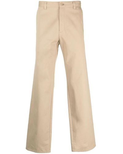 A.P.C. Straight-leg Cotton Trousers - Natural