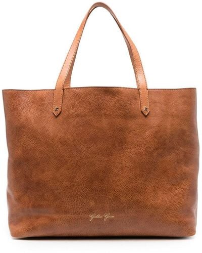 Golden Goose Golden Pasadena Bag Smooth Shiny Calfskin Leather Bags - Brown