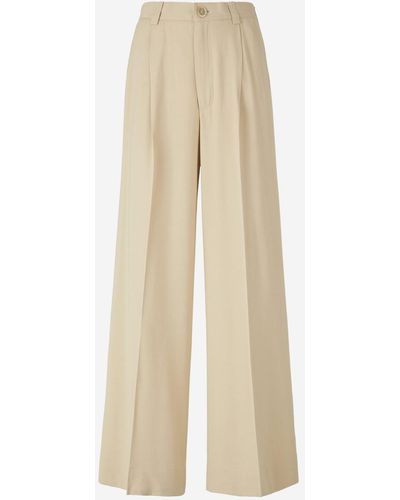 Rodebjer Wide Pleated Pants - Natural