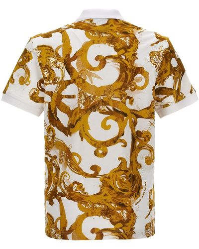 Versace All Over Print Polo Shirt - Metallic