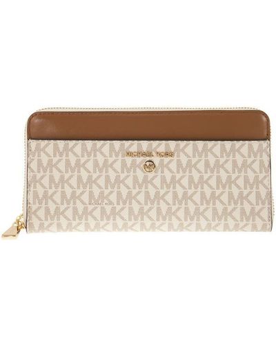 Michael Kors Continental Wallet With Printed Canvas - Gray