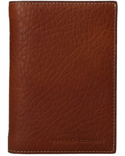 Brunello Cucinelli Leather Wallet Wallets - Brown