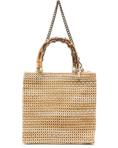 La Milanesa Americano Medium Bamboo Top-Handle Bag - Natural