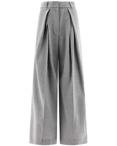 Peserico Wool Trousers - Grey