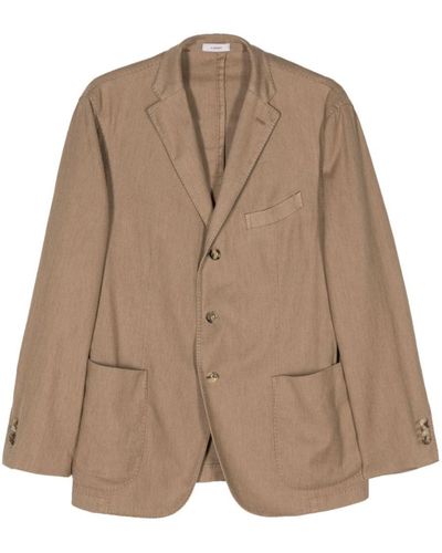 Boglioli Cotton Blend Single-Breasted Jacket - Brown