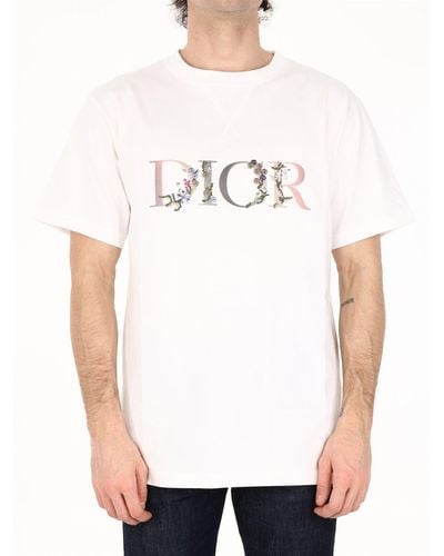 Dior T-shirt Dior Flowers White