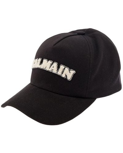 Balmain Terry Logo Baseball Cap - Black