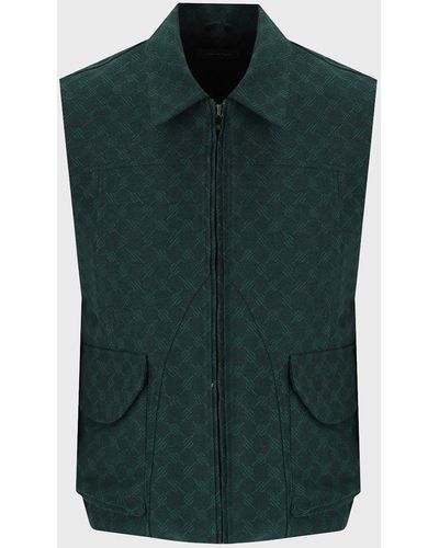 Daily Paper Cotton Blend Gilet - Green