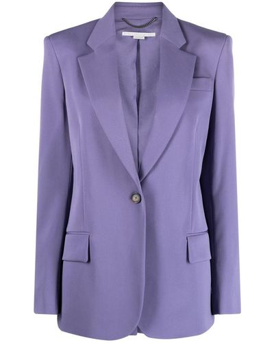 Stella McCartney Long-sleeved Single-breasted Blazer - Purple