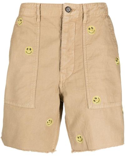 President's Embroidered Shorts - Natural
