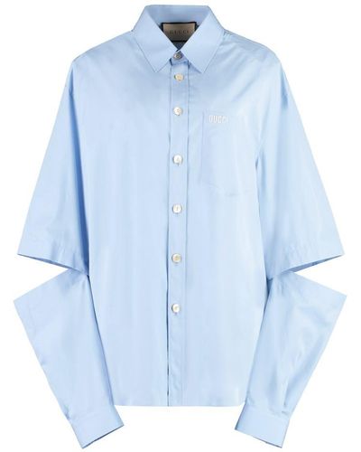 Gucci Cotton Poplin Shirt - Blue