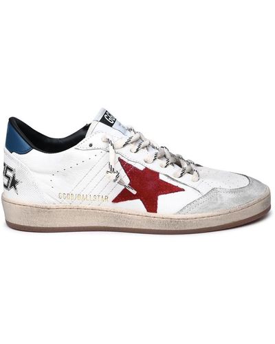Golden Goose White Leather Sneakers - Pink
