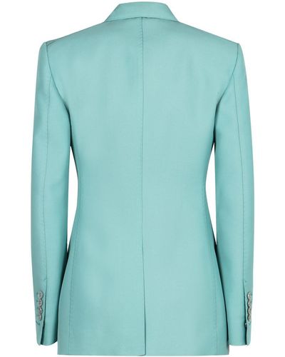 Tom Ford Double-Breasted Wool Blazer - Green